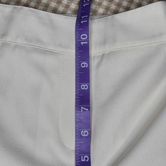 Talbots Black Label Winter White Lined Straight Leg Stretch Dressy Trouser Pants - Picture 12 of 13